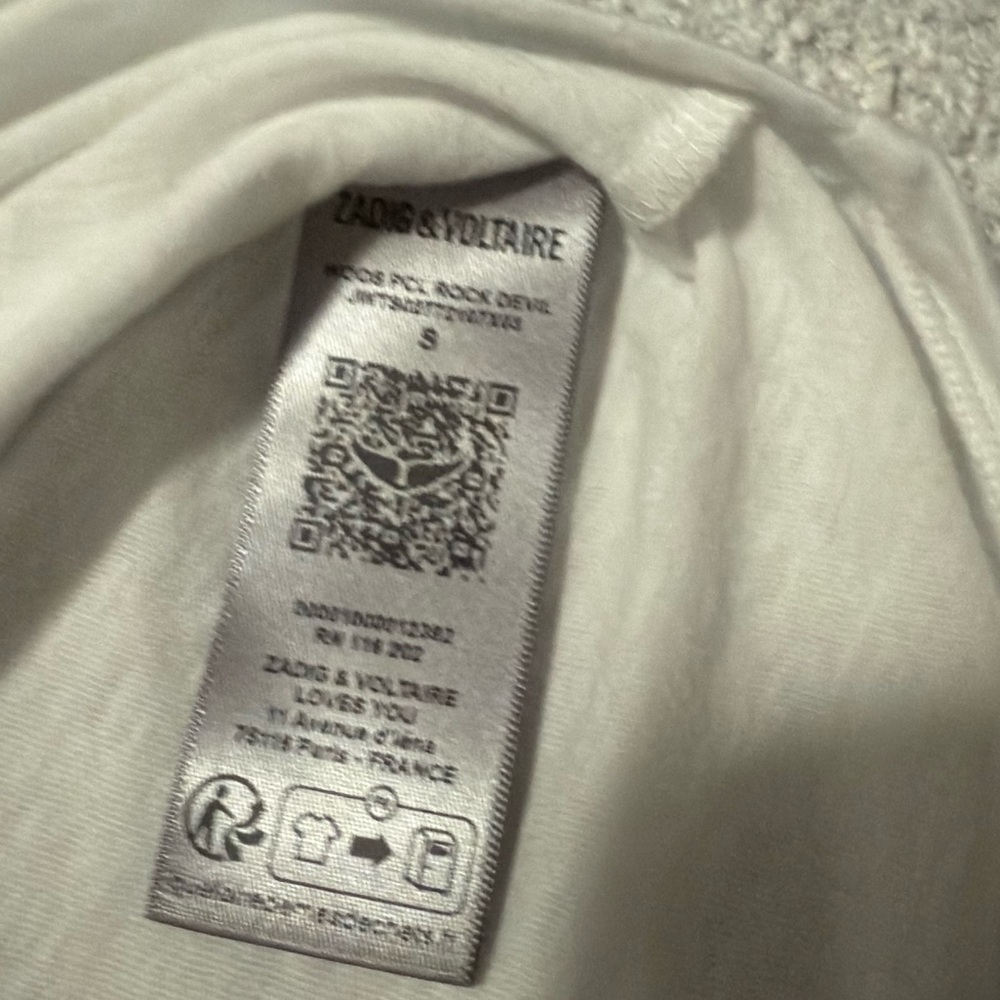 Zadig & Voltaire “Be My Rock & Roll Queen” Graphic Tee – Women’s Small - Picture 8 of 8